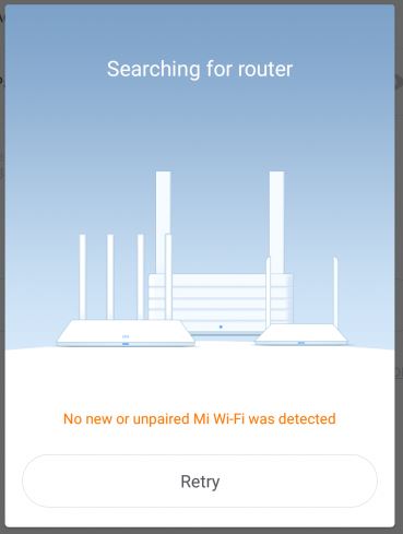 mi wi fi router error