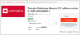 Zomato hacked – User Data Available for Sale $1,001